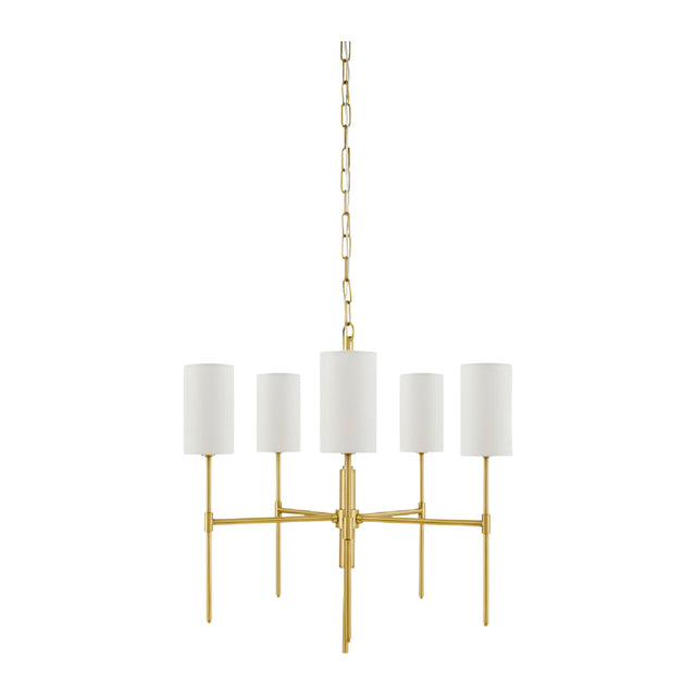 White Linen 5-Light Pendant Lamp | Kuda Home Orniva | Oroa.com