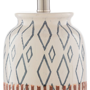   Modern European furniture - Geometric Patterned Ceramic Table Lamp - www.oroa.com | Oroa.com