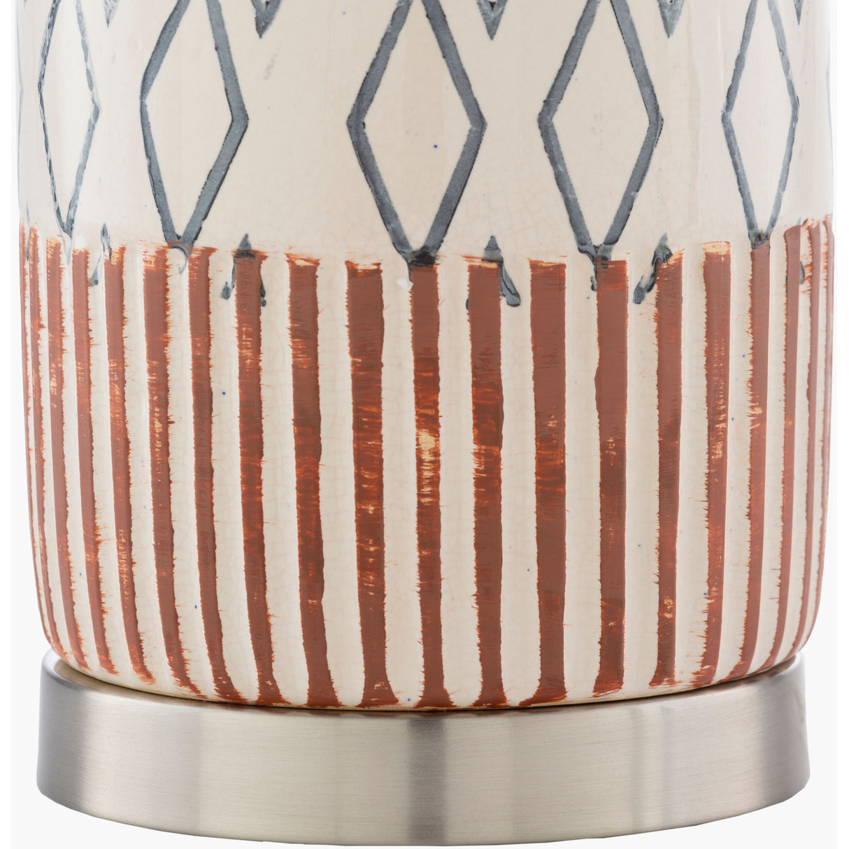   Modern European furniture - Geometric Patterned Ceramic Table Lamp - www.oroa.com | Oroa.com