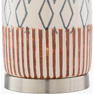   Modern European furniture - Geometric Patterned Ceramic Table Lamp - www.oroa.com | Oroa.com