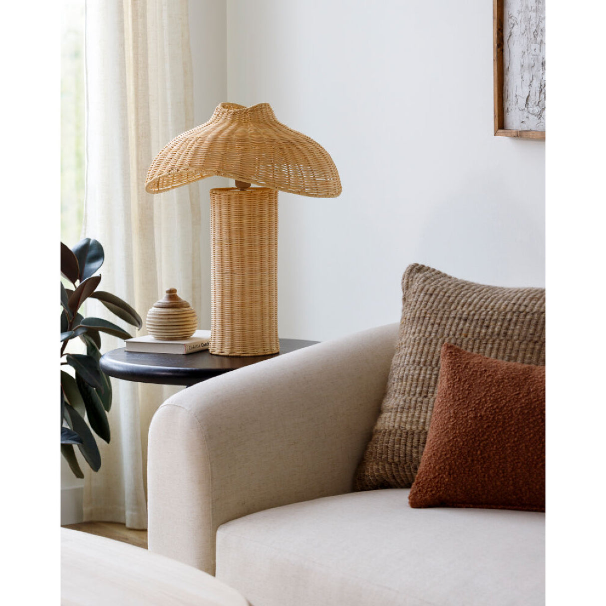   Natural Rattan Accent Table Lamp | Oroa.com