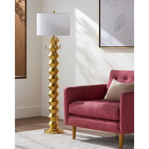   Modern European furniture - Plated Metallic Linen Floor Lamp - www.oroa.com | Oroa.com