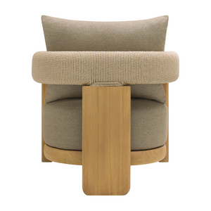   Cushioned Teak Outdoor Accent Chair | Oroa.com