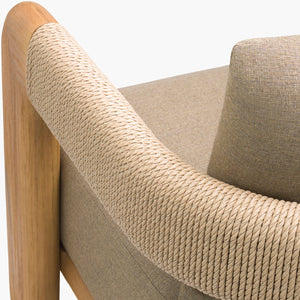   Cushioned Teak Outdoor Accent Chair | Oroa.com
