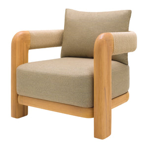   Cushioned Teak Outdoor Accent Chair | Oroa.com