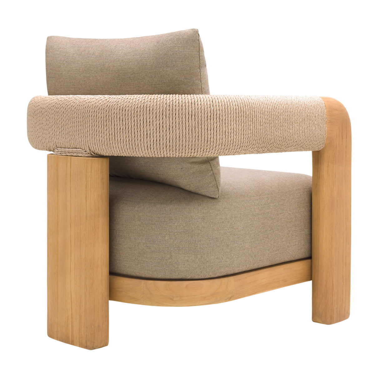   Cushioned Teak Outdoor Accent Chair | Oroa.com