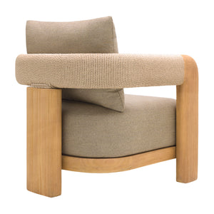  Cushioned Teak Outdoor Accent Chair | Oroa.com