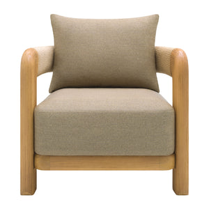   Cushioned Teak Outdoor Accent Chair | Oroa.com