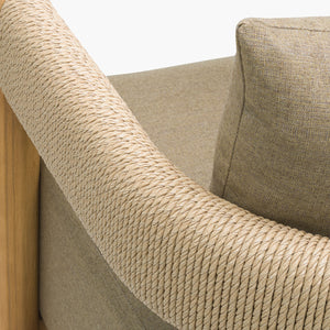   Cushioned Teak Outdoor Swivel Chair | Oroa.com
