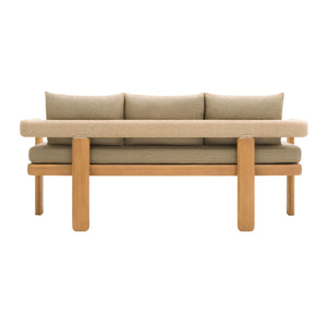   Cushioned Teak Outdoor Bench | Oroa.com