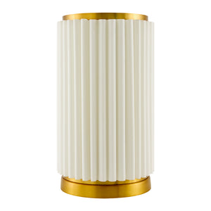   White Fluted Linen Table Lamp | Oroa.com