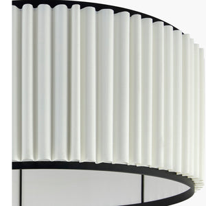   White Fluted Linen Floor Lamp | Oroa.com