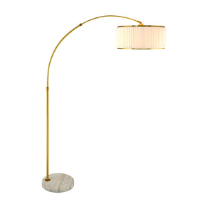   White Fluted Linen Floor Lamp | Oroa.com