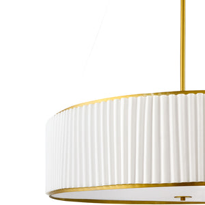   White Fluted 2-Light Chandelier | Oroa.com