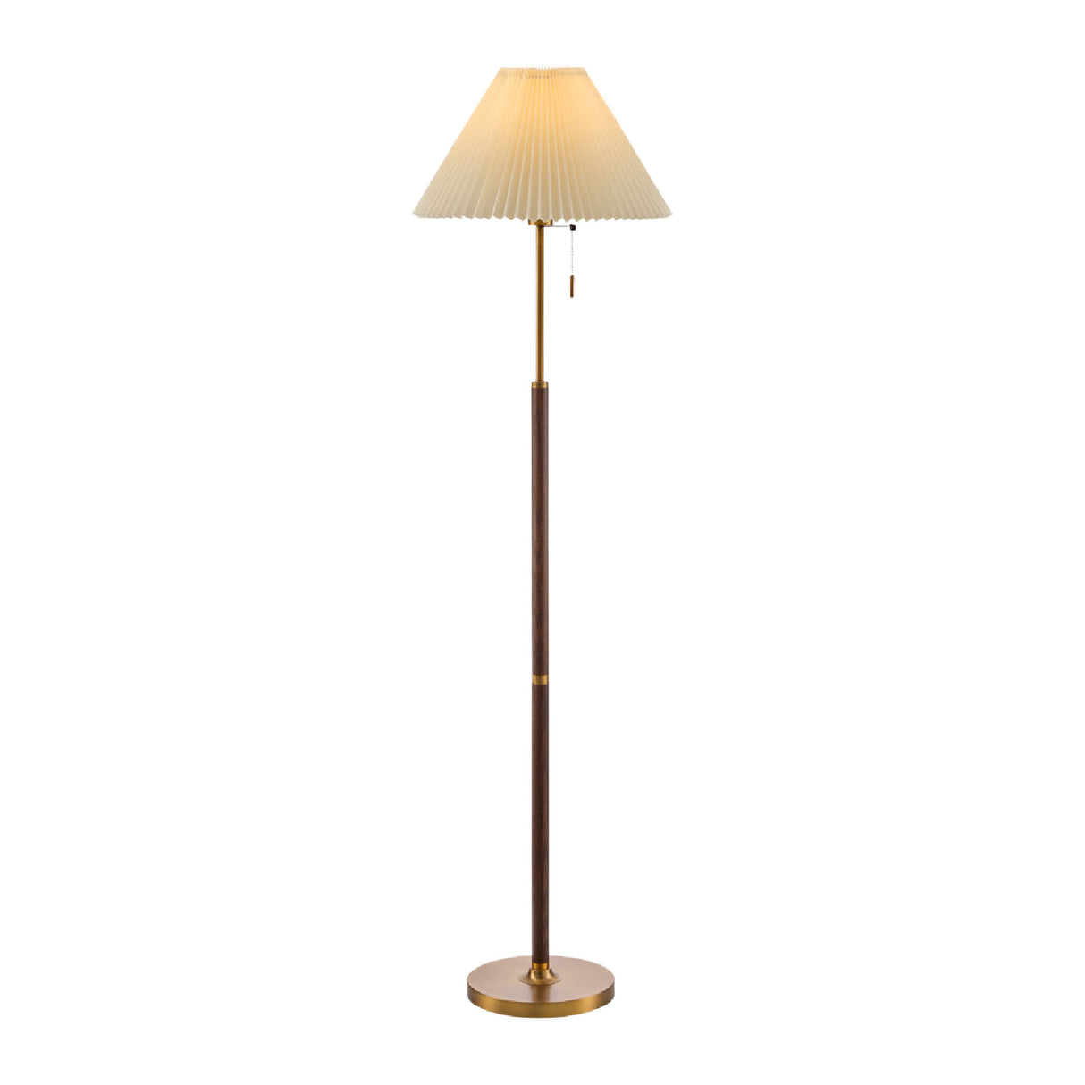   Pleated White Linen Floor Lamp | Oroa.com