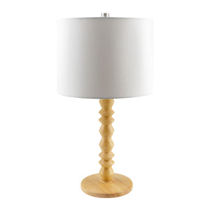   Modern European furniture - Wood Veneer Linen Table Lamp - www.oroa.com | Oroa.com