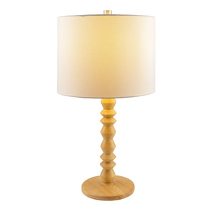   Modern European furniture - Wood Veneer Linen Table Lamp - www.oroa.com | Oroa.com