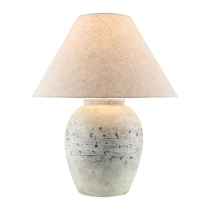   Painted White Cement Table Lamp | Oroa.com