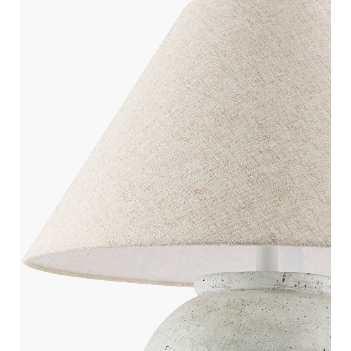   Painted White Cement Table Lamp | Oroa.com