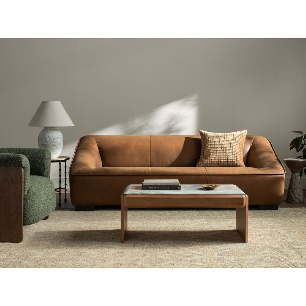   Painted White Cement Table Lamp | Oroa.com