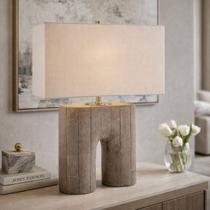   Painted Gray Accent Table Lamp | Oroa.com