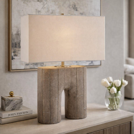   Painted Gray Accent Table Lamp | Oroa.com