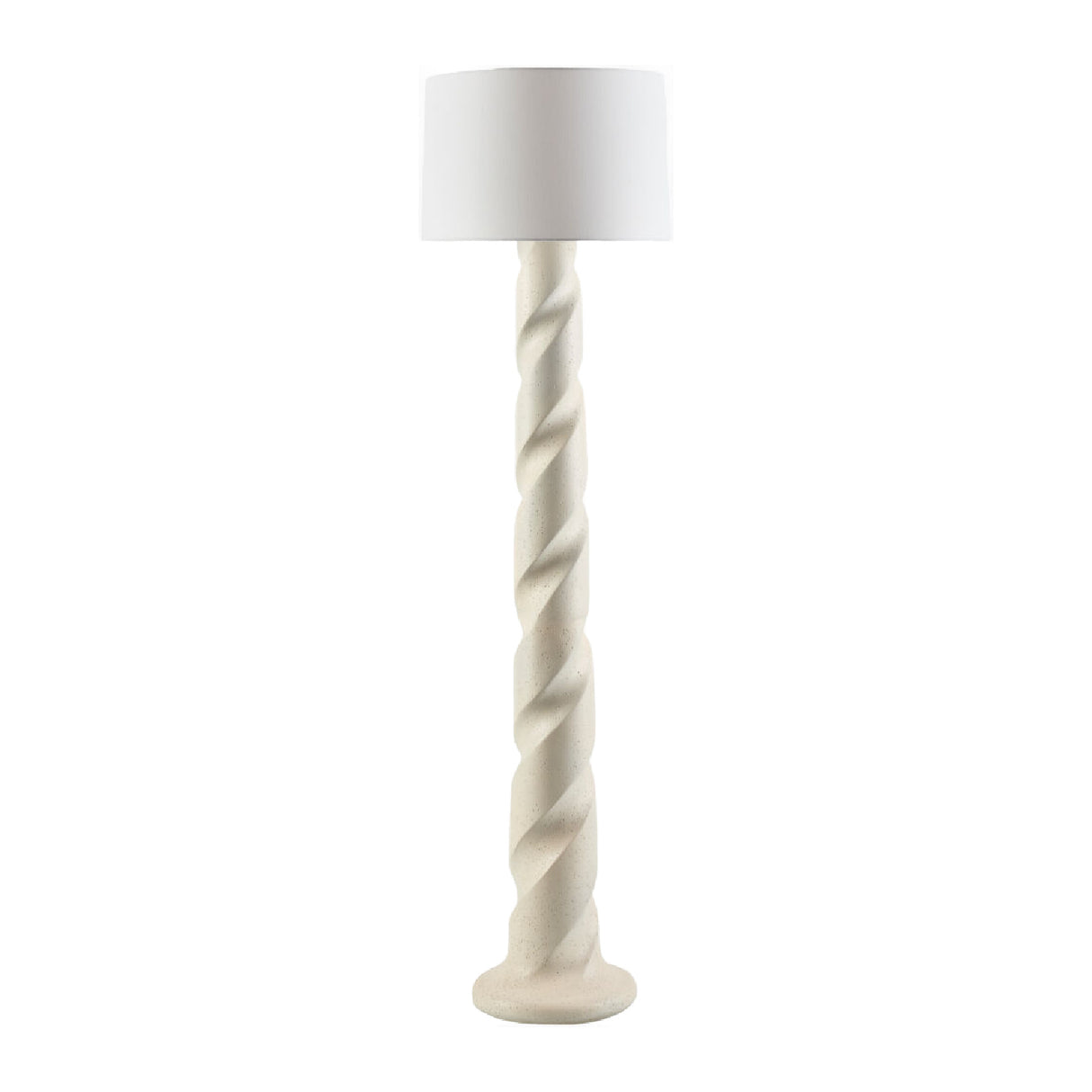   Cream Spiral Accent Floor Lamp | Oroa.com