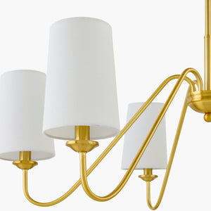   Modern European furniture - 6-Light White Linen Chandelier - www.oroa.com | Oroa.com