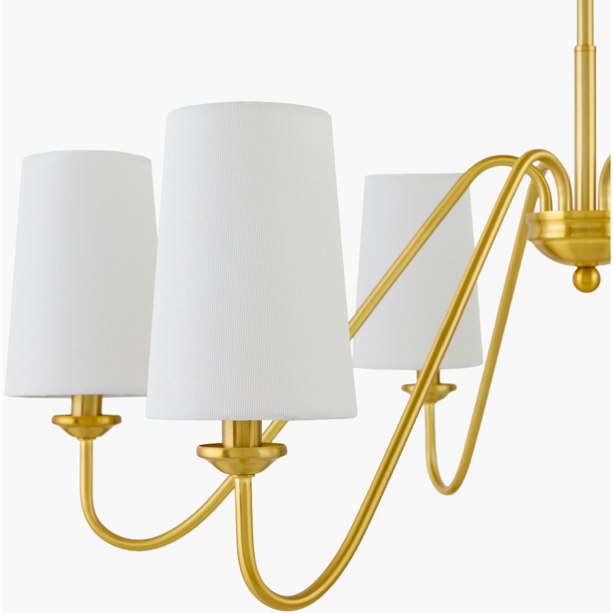   Modern European furniture - 6-Light White Linen Chandelier - www.oroa.com | Oroa.com