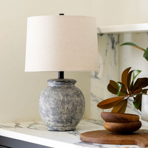   Antique Gray Ceramic Table Lamp | Oroa.com