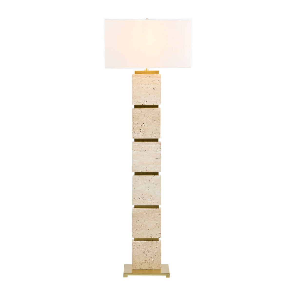   Modern European furniture - Burnished Yellow Travertine Floor Lamp - www.oroa.com | Oroa.com