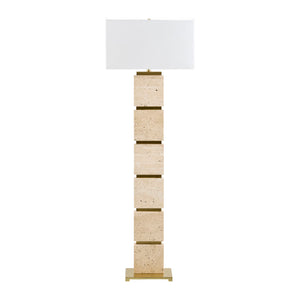   Modern European furniture - Burnished Yellow Travertine Floor Lamp - www.oroa.com | Oroa.com