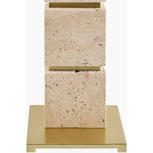   Modern European furniture - Burnished Yellow Travertine Floor Lamp - www.oroa.com | Oroa.com