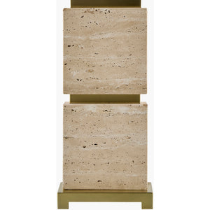   Travertine Accent Table Lamp | Oroa.com