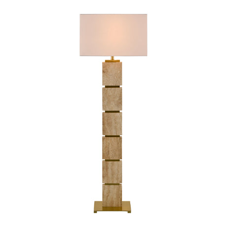   Natural Travertine Accent Floor Lamp | Oroa.com