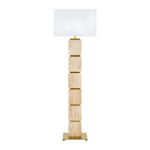   Natural Travertine Accent Floor Lamp | Oroa.com