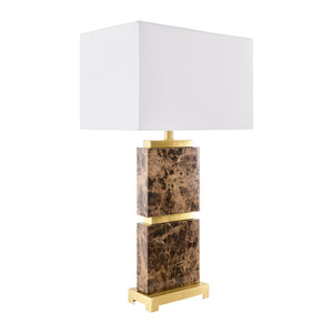   Travertine Accent Table Lamp | Oroa.com