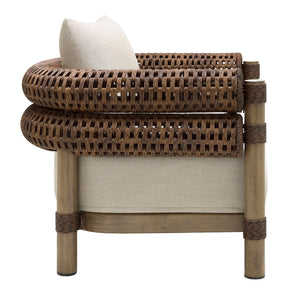   Cushioned Wicker Outdoor Accent Chair | Oroa.com
