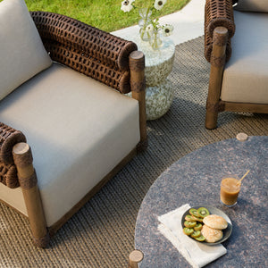   Cushioned Wicker Outdoor Accent Chair | Oroa.com