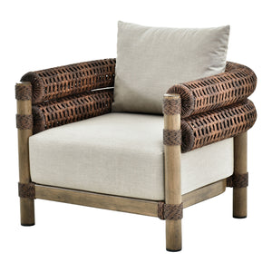   Cushioned Wicker Outdoor Accent Chair | Oroa.com