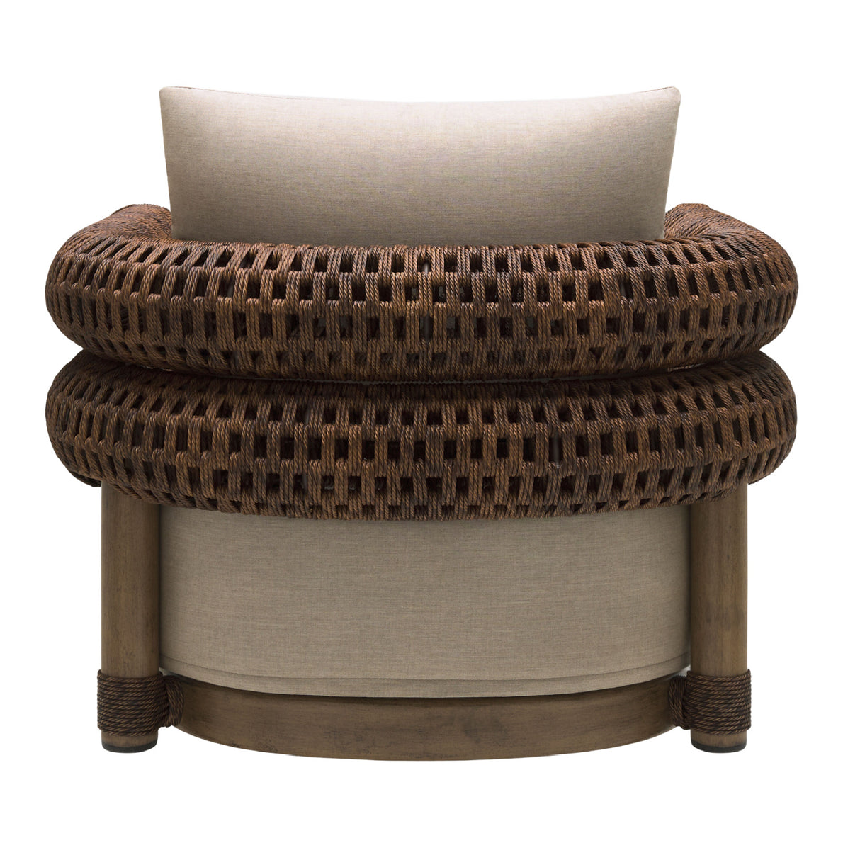   Cushioned Wicker Outdoor Swivel Chair | Oroa.com