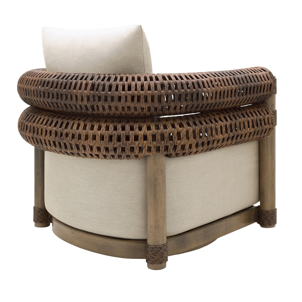   Cushioned Wicker Outdoor Swivel Chair | Oroa.com