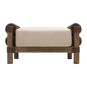   Cushioned Wicker Outdoor Ottoman | Oroa.com