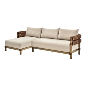   Modern European furniture - Cushioned Wicker Outdoor Left-Armed Chaise - www.oroa.com | Oroa.com