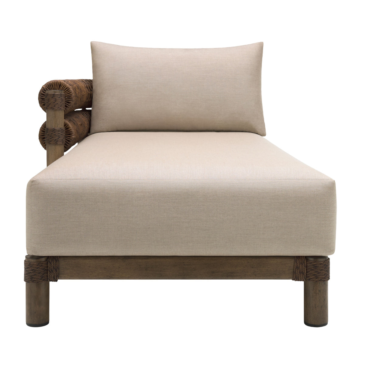   Cushioned Wicker Outdoor Left-Armed Chaise | Oroa.com