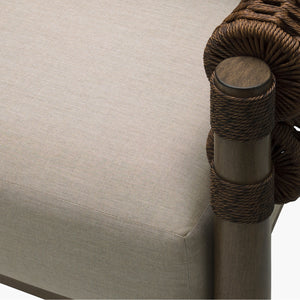   Modern European furniture - Cushioned Wicker Outdoor Right-Armed Sofa - www.oroa.com | Oroa.com