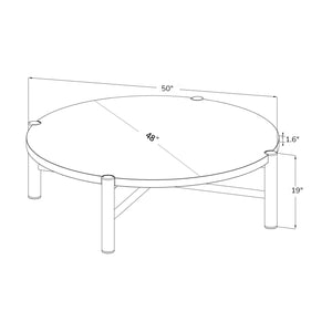   Modern European furniture - Brown Stone Round Outdoor Coffee Table - www.oroa.com | Oroa.com
