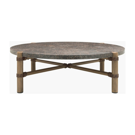  Modern European furniture - Brown Stone Round Outdoor Coffee Table - www.oroa.com | Oroa.com