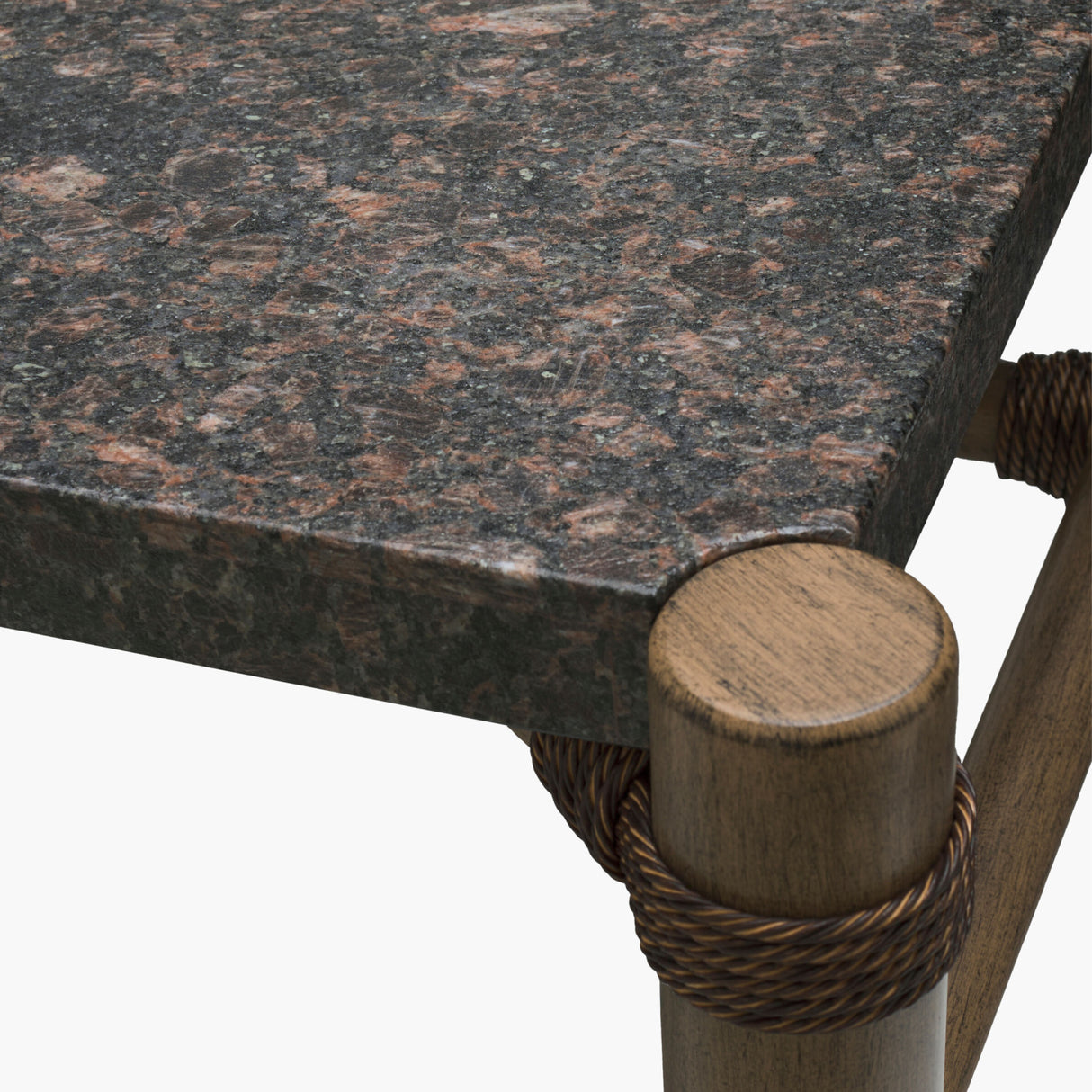   Modern European furniture - Brown Stone Rectangular Outdoor Coffee Table - www.oroa.com | Oroa.com