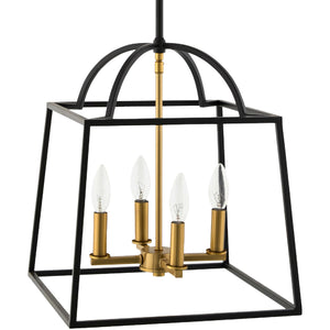   Modern European furniture - Black Iron Framed 4-Light Chandelier - www.oroa.com | Oroa.com